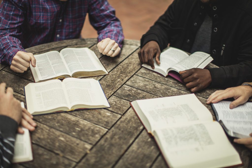 community of people coming together to study their bibles