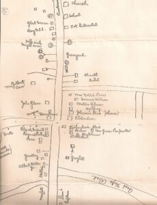 hand drawn map of spencerville maryland circa 1940