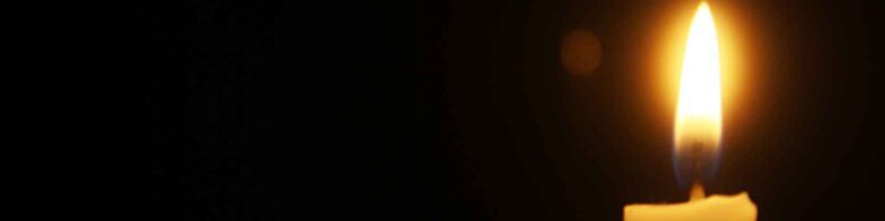 candle on black background