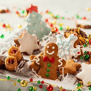 colorful christmas cookies